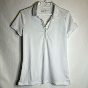 ✨Nike dri-fit golf women’s button up white t-shirt with collar. Size Small.